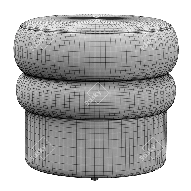 Modern Boucle Stool: Swagger by Kardiel 3D model image 3