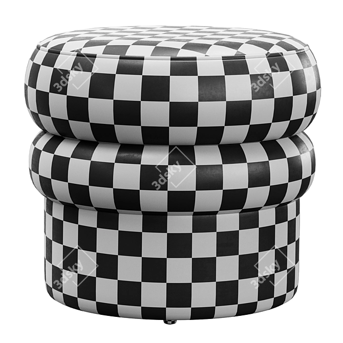 Modern Boucle Stool: Swagger by Kardiel 3D model image 4