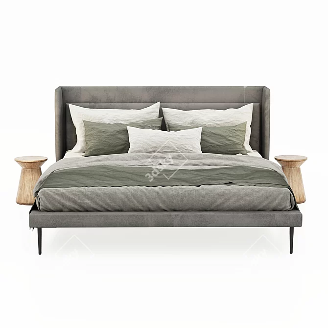 Stylish BoConcept Austin Bed 3D model image 4