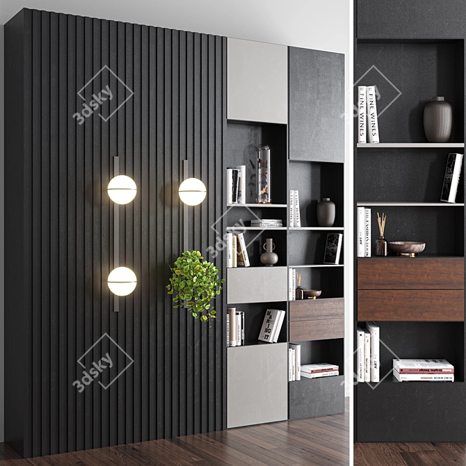 Modern Hallway Furniture Set 3D model image 1