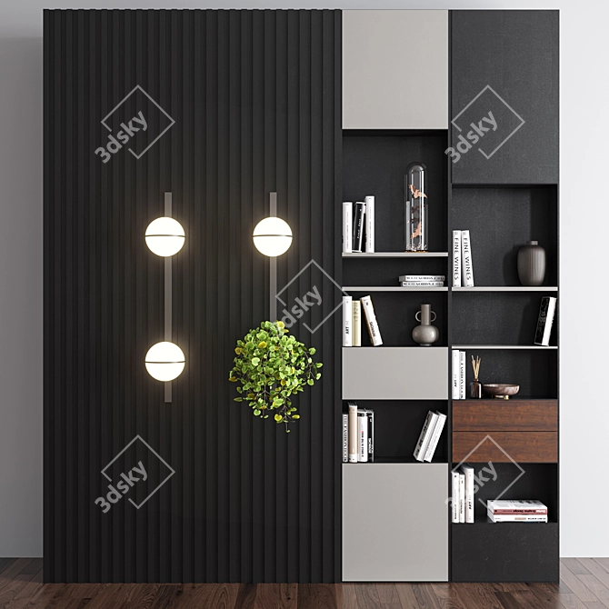 Modern Hallway Furniture Set 3D model image 2