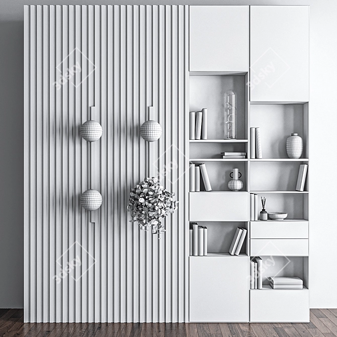 Modern Hallway Furniture Set 3D model image 5
