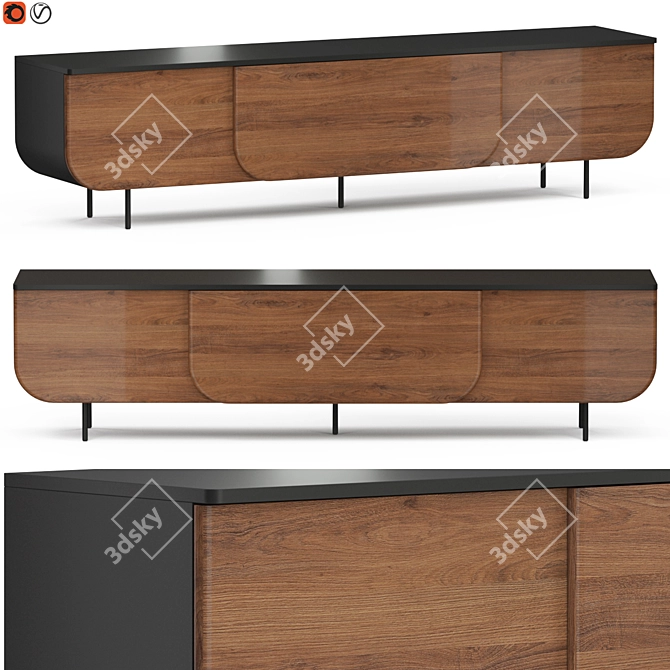 Elegant Bloom Sideboard: Milla & Milli 3D model image 1