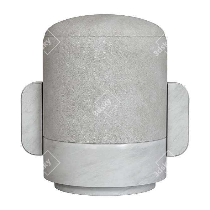 Dedar Belsuede Avorio Poufs: Marta I & II 3D model image 2