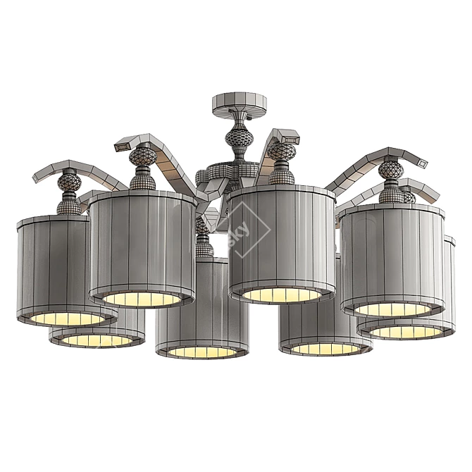Aployt Ceiling Chandelier: Elegant and Modern 3D model image 3