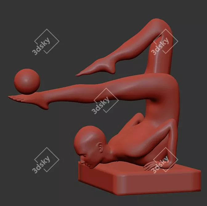 Artistic People Sculpture SET39 3D model image 7