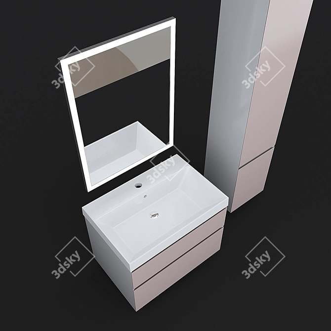 CUBO 70 Kerama Marazzi Cabinet with Sink 3D model image 3