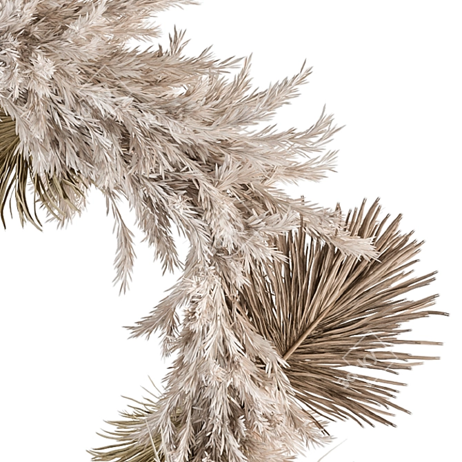 Lush Indoor Olive Wreath 3D model image 2