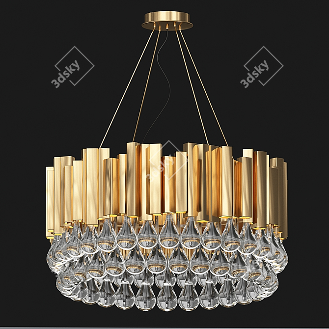 Crystal Trump Chandelier 3D model image 1