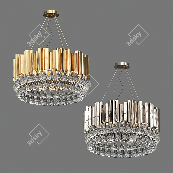 Crystal Trump Chandelier 3D model image 2