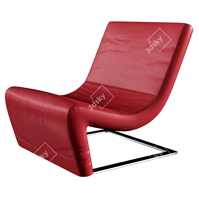 Sleek Erba One Armchair 3D model image 1