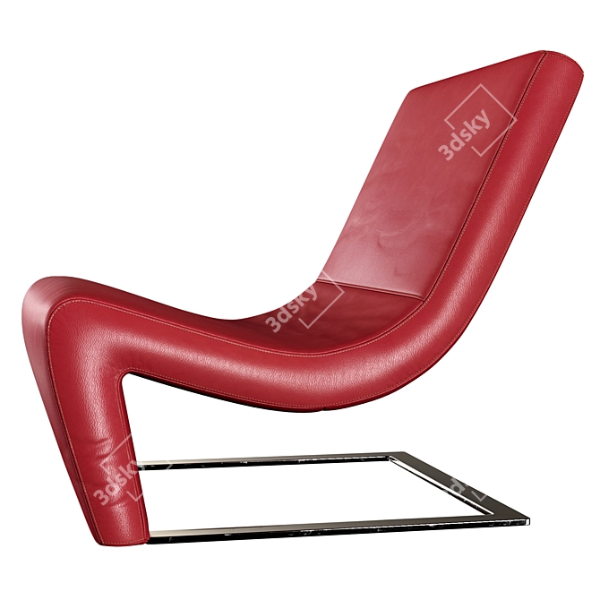 Sleek Erba One Armchair 3D model image 3