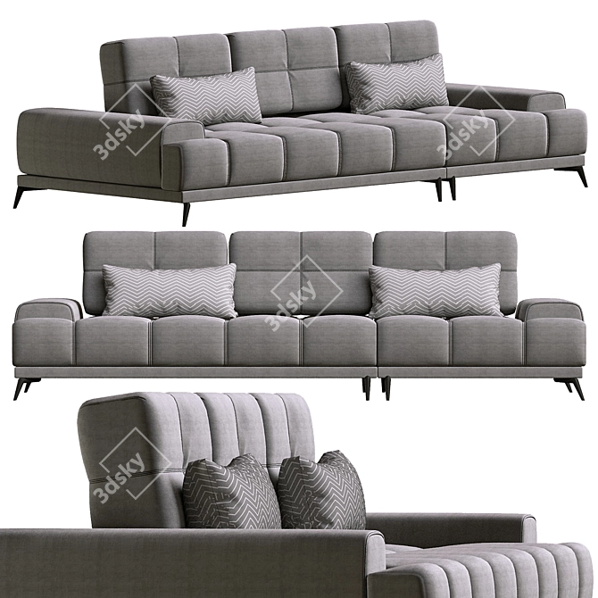 Modern Milan Brussel Sofa 3D model image 1