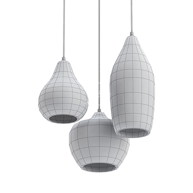 Industrial Concrete Pendant Light 3D model image 2