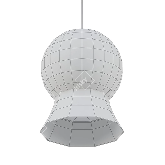 Sleek Fuji Pendant: Modern Elegance 3D model image 2