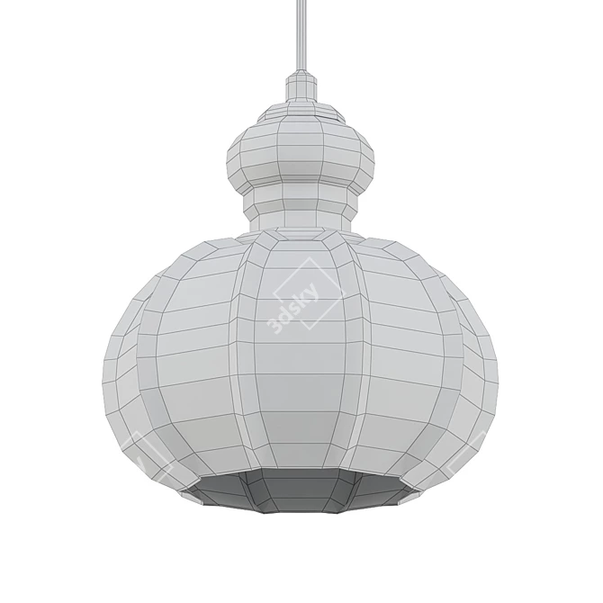 Riviera 8: Elegant Oiled Bronze Pendant 3D model image 2