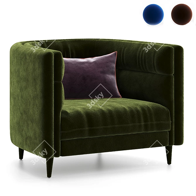Elvie Armchair by ArianeSké 3D model image 1