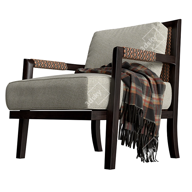 Elegant Dan Armchair - Timeless Sophistication 3D model image 4