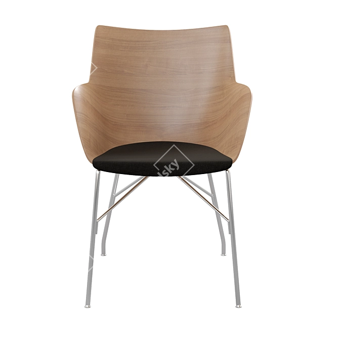 Kartell Q/Wood Chair 3D model image 4