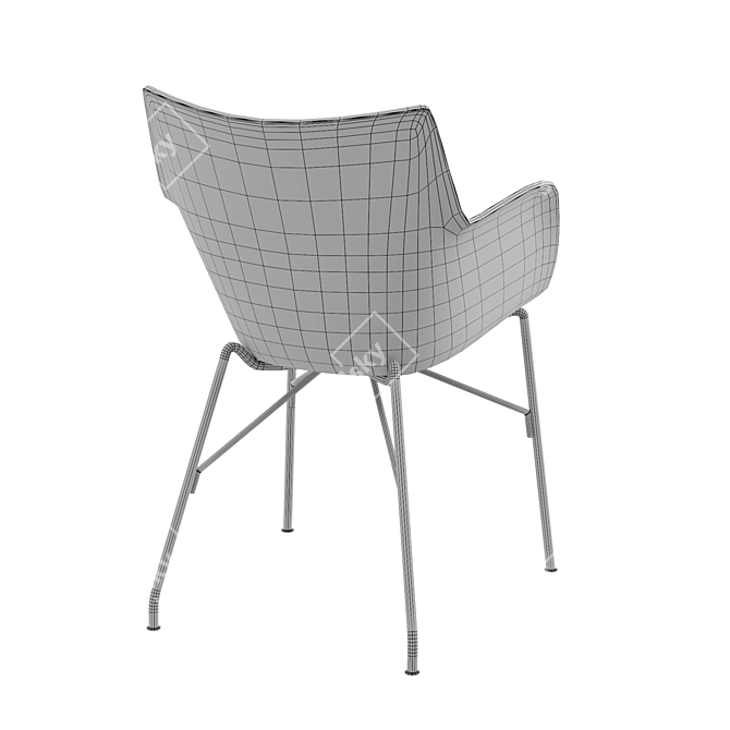 Kartell Q/Wood Chair 3D model image 7