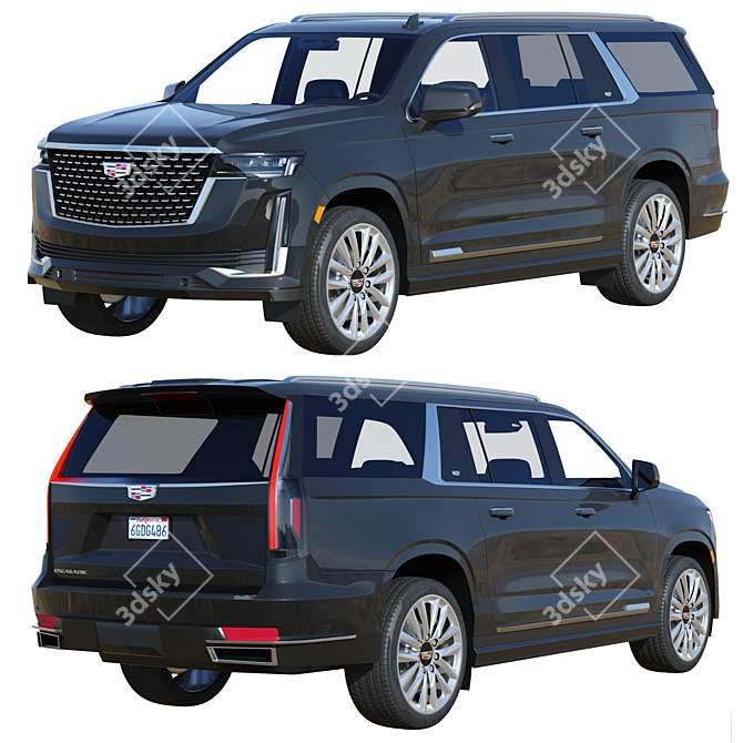 Cadillac Escalade ESV: Unmatched Luxury 3D model image 6