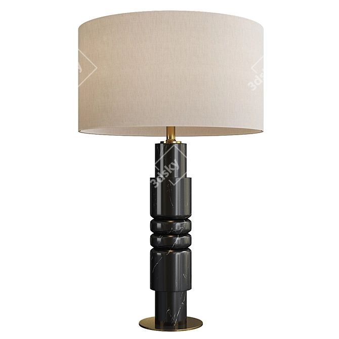 Contemporary Cyan Design Dubois Table Lamp 3D model image 1