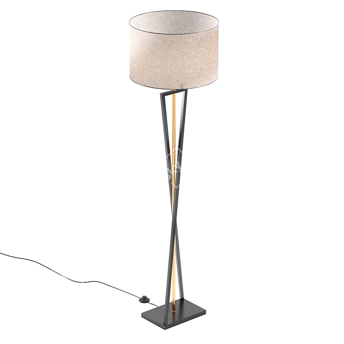 Elegant Torch Stand: 43cm x 158cm x 43cm 3D model image 1