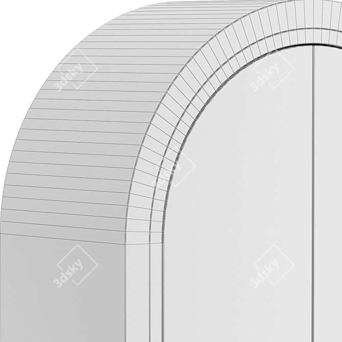 Modern Offset Bar Cabinet: Milla & Milli 3D model image 4