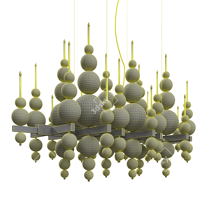 Celestial Tears Chandelier 3D model image 5