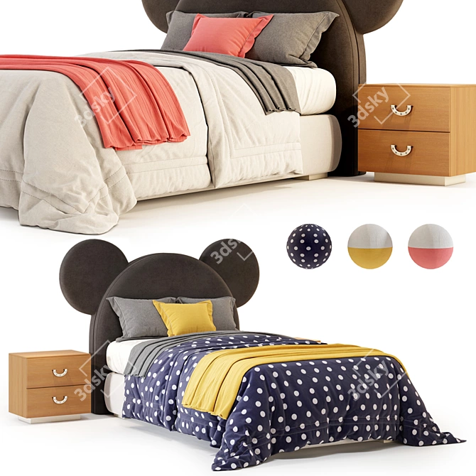 Luxurious Circu Bed No. 2 with Unmatched Quality 3D model image 1