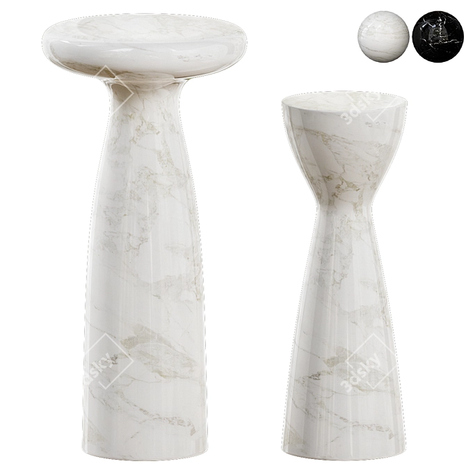Marielle Modern Side Table 3D model image 1