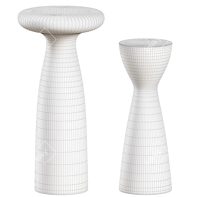 Marielle Modern Side Table 3D model image 6