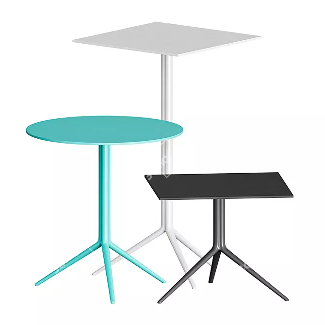 Elegant Elliot Aluminum Table 3D model image 1