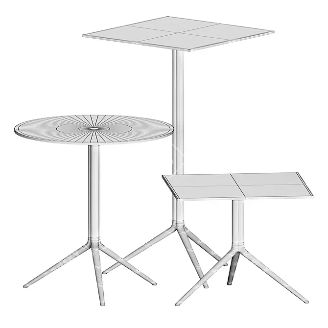 Elegant Elliot Aluminum Table 3D model image 7