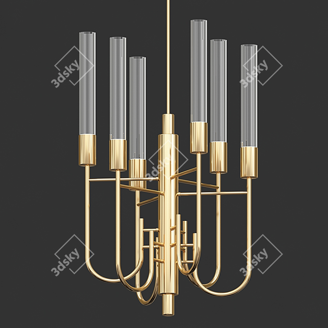 Elegant Gala Pendant Light 3D model image 1