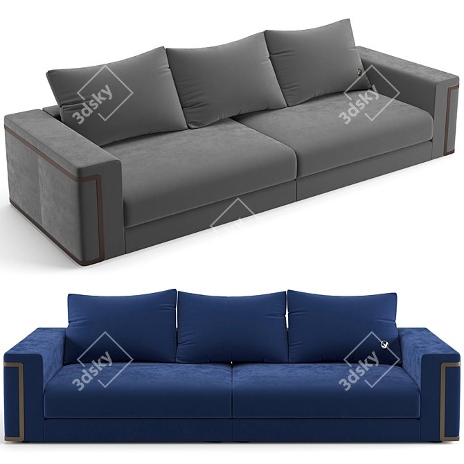 Luxurious Fendi Casa Montgomery Sofa 3D model image 1