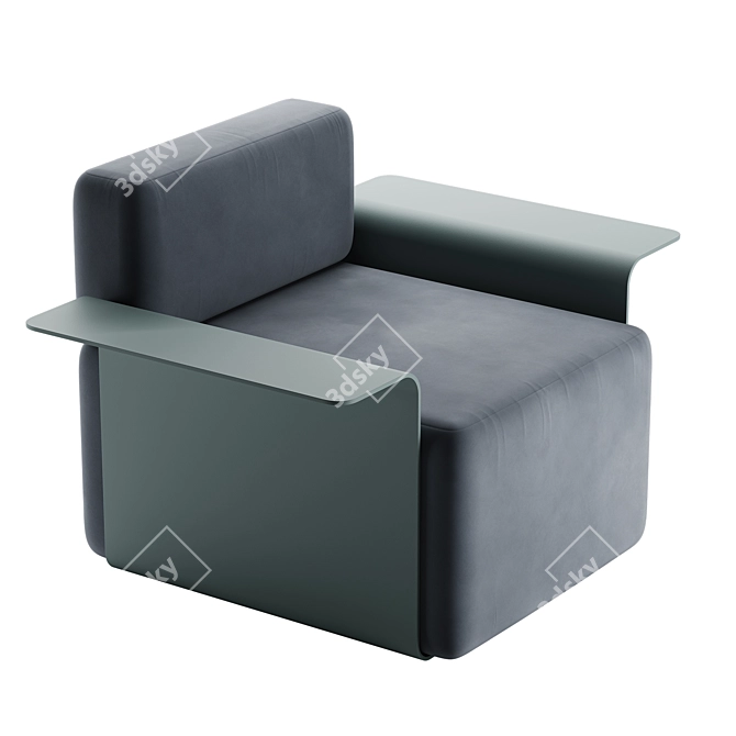 Cubo Mint: Sleekly Modern Lounge Chair 3D model image 1