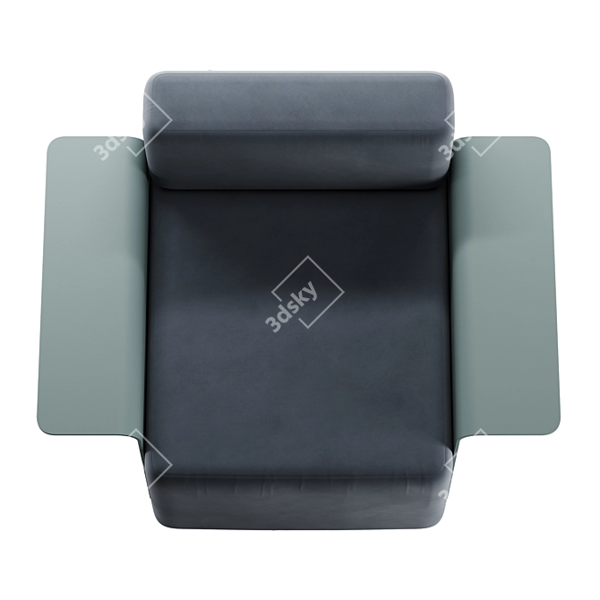 Cubo Mint: Sleekly Modern Lounge Chair 3D model image 4