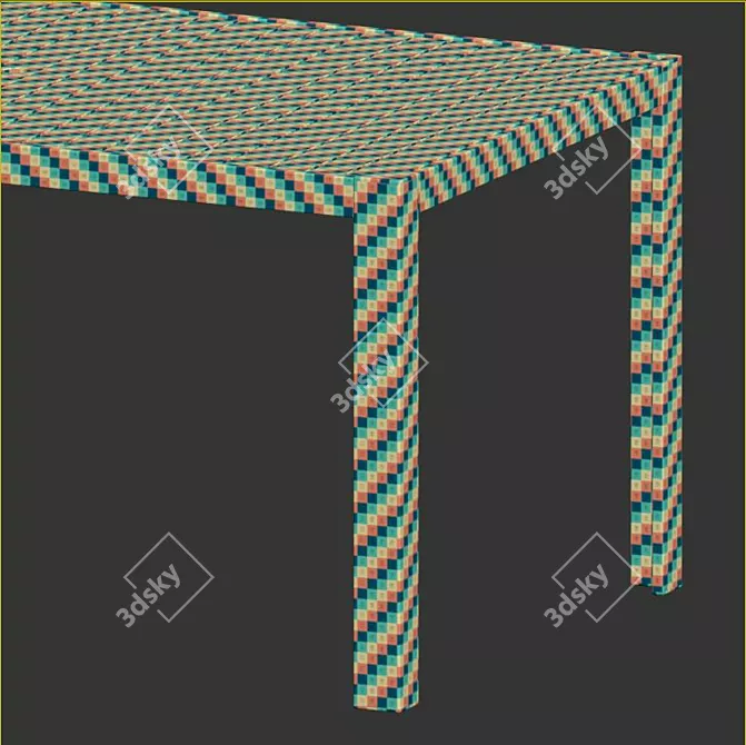 Modern Outdoor Table and Chairs Set 3D model image 5
