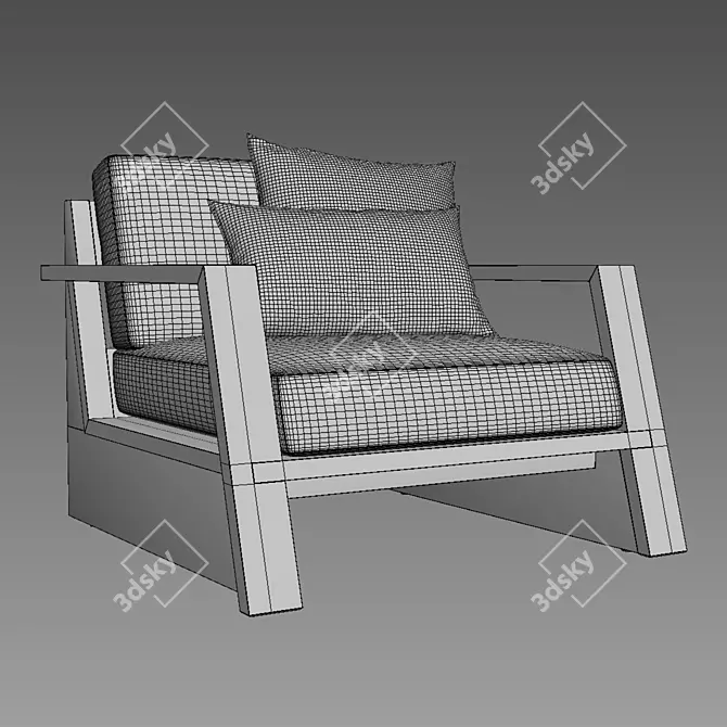RH TROPEA Lounge Chair: Modern Comfort and Style 3D model image 5