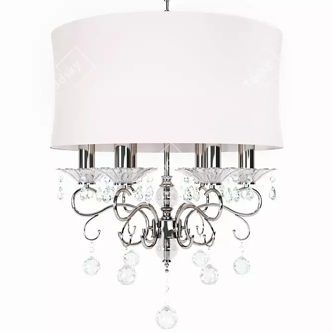 Luxury Silver Mist Crystal Chandelier 3D model image 1