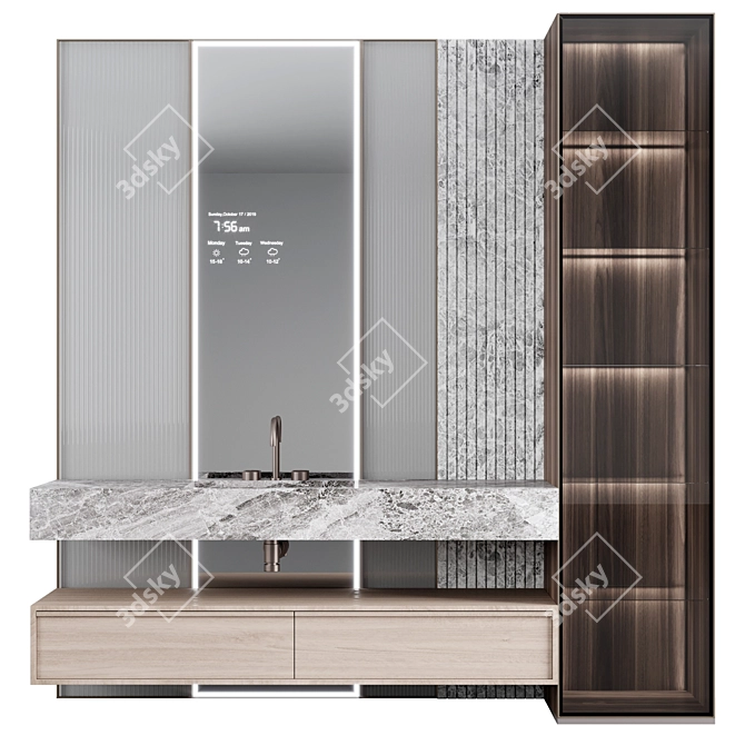 Sleek Bathroom Console: №10 3D model image 1