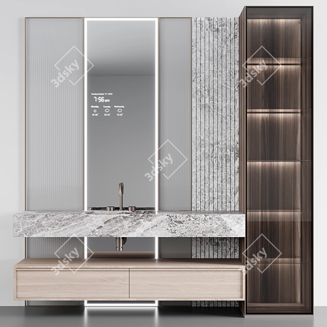 Sleek Bathroom Console: №10 3D model image 2