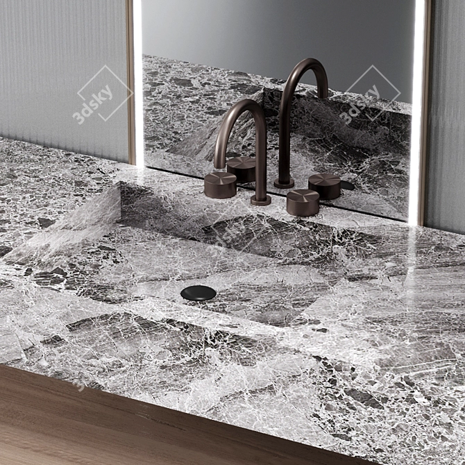 Sleek Bathroom Console: №10 3D model image 6