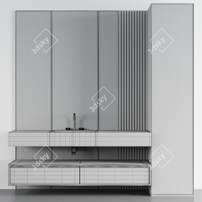 Sleek Bathroom Console: №10 3D model image 7