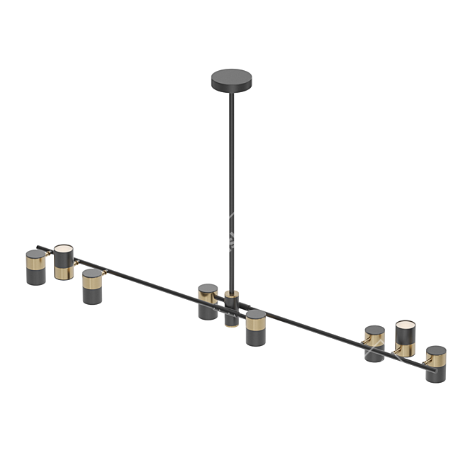 Sleek LED Track Lamp GITTAN 3D model image 2