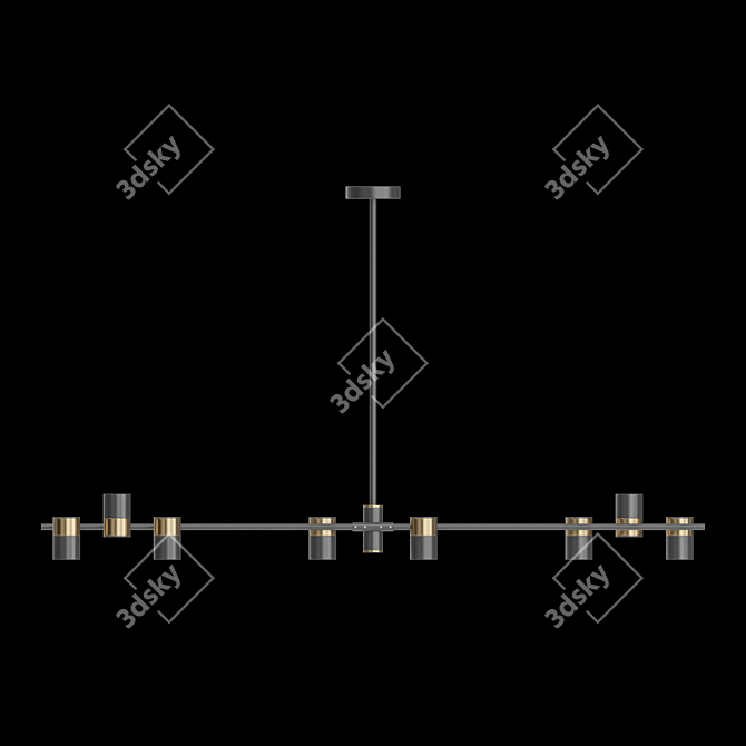 Sleek LED Track Lamp GITTAN 3D model image 3