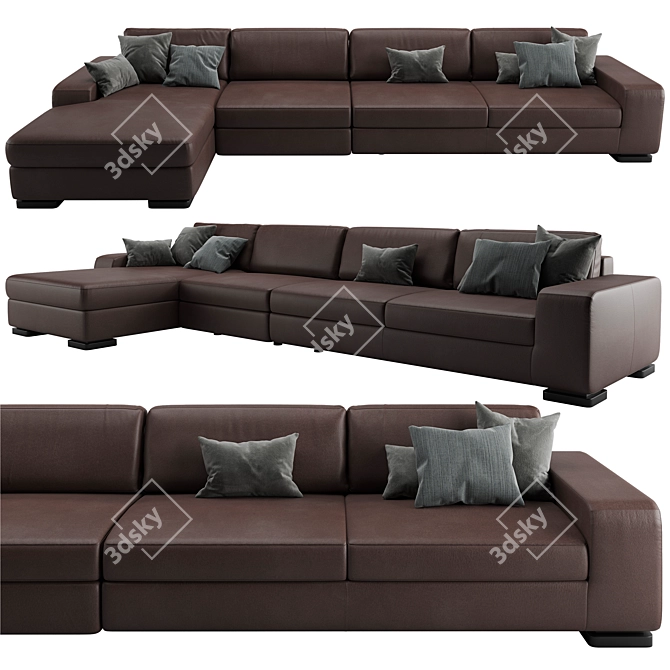 Elegant Pianca Meridiano Sofa 3D model image 1