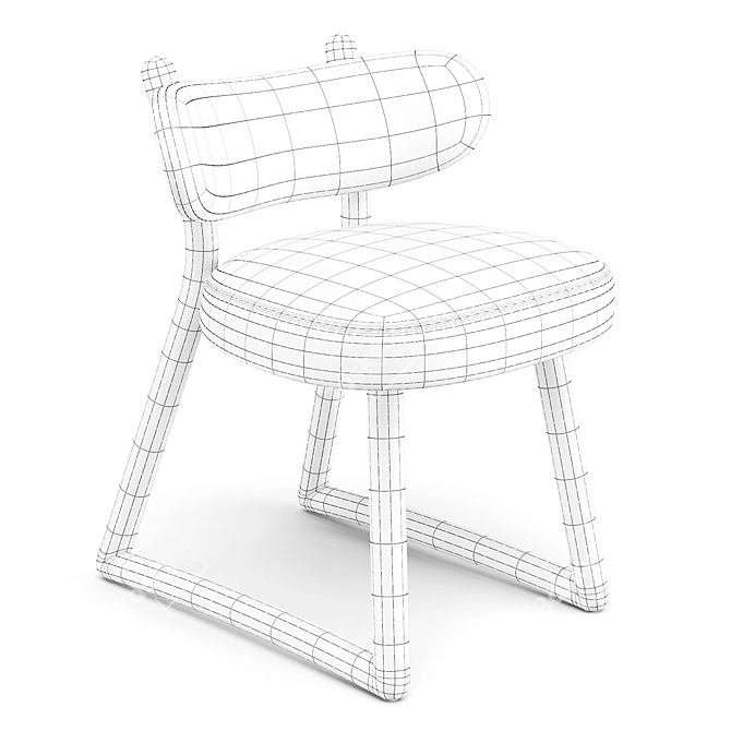 Pierre Augustin Rose: Polus 001 Oak Dining Chair 3D model image 5