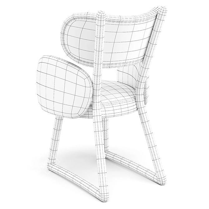 Polus 007: Stylish Oak Dining Chair 3D model image 5